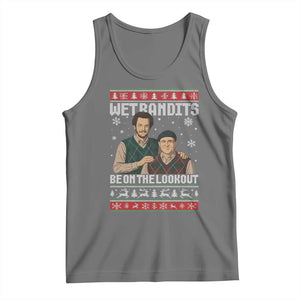 Ugly Christmas Movie Tank Top Funny Wet Bandits Home Xmas Alone TS10 Black Heather Print Your Wear