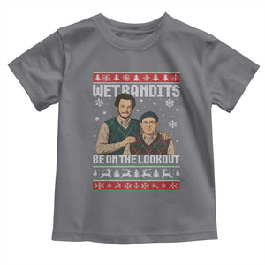 Ugly Christmas Movie Toddler T Shirt Funny Wet Bandits Home Xmas Alone TS10 Charcoal Print Your Wear