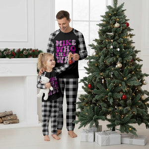 Mike Who Cheese Wet Plaid Pajama Set Funny Embarrassing Inappropriate Raunchy TS10 White Plaid Print Your Wear