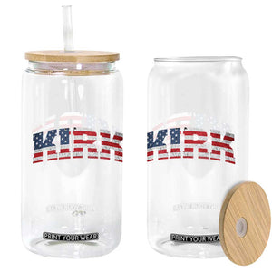 Kirk Glass Can American Flag Charlie Kirk Last Name Surname Team TS10 Print Your Wear