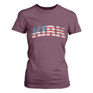Kirk T Shirt For Women American Flag Charlie Kirk Last Name Surname Team TS10 Maroon Print Your Wear