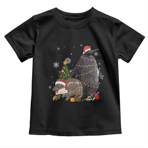 Christmas Pesto and Moo Deng Friendship Baby Shirt King Penguin Baby Hippo Viral Meme TS10 Black Print Your Wear