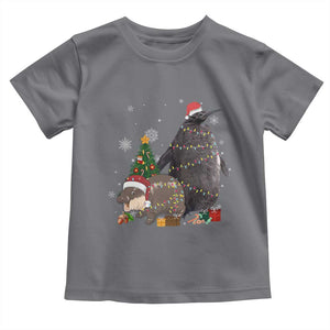 Christmas Pesto and Moo Deng Friendship Baby Shirt King Penguin Baby Hippo Viral Meme TS10 Charcoal Print Your Wear