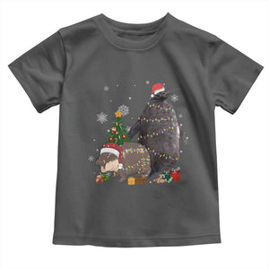 Christmas Pesto and Moo Deng Friendship Baby Shirt King Penguin Baby Hippo Viral Meme TS10 Dark Heather Print Your Wear