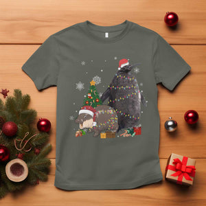 Christmas Pesto and Moo Deng Friendship T Shirt King Penguin Baby Hippo Viral Meme TS10 Military Green Print Your Wear