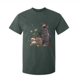 Christmas Pesto and Moo Deng Friendship T Shirt For Kid King Penguin Baby Hippo Viral Meme TS10 Dark Forest Green Print Your Wear