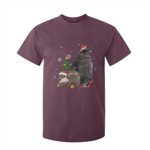 Christmas Pesto and Moo Deng Friendship T Shirt For Kid King Penguin Baby Hippo Viral Meme TS10 Maroon Print Your Wear