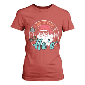 Christmas Santa T Shirt For Women I Do It For The Ho's TS10 Red Print Your Wear
