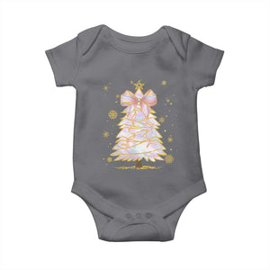Christmas Tree Bow Baby Onesie Gift For Her TS10 Charcoal Print Your Wear