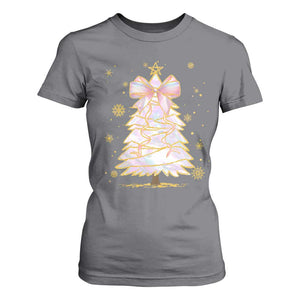 Christmas Tree Bow T Shirt For Women Gift For Her TS10 Charcoal Print Your Wear