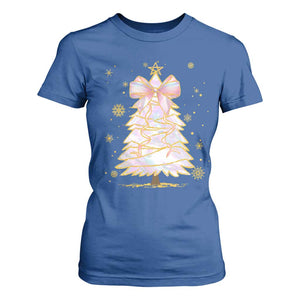 Christmas Tree Bow T Shirt For Women Gift For Her TS10 Royal Blue Print Your Wear