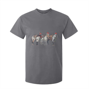 Horse Christmas T Shirt For Kid Western Cowboy Cowgirl Howdy Country TS10 Charcoal Print Your Wear