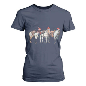 Horse Christmas T Shirt For Women Western Cowboy Cowgirl Howdy Country TS10 Navy Print Your Wear