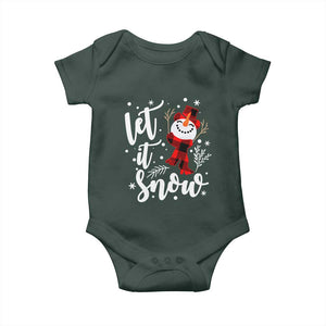 Christmas Let It Snow Baby Onesie Funny Snowman Snowflakes TS10 Print Your Wear