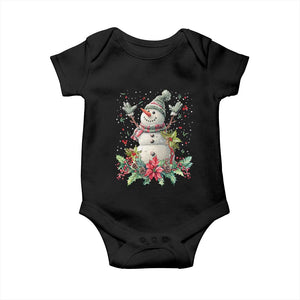 Christmas Snowman Baby Onesie Retro Winter Holiday Gift For Her TS10 Black Print Your Wear