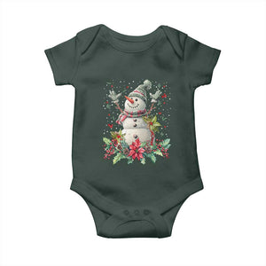Christmas Snowman Baby Onesie Retro Winter Holiday Gift For Her TS10 Print Your Wear