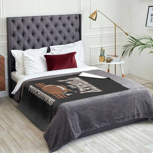 Thanksgiving Turkey And Touchdowns Football Throw Blanket Game Day Outfits American Football Player Gift TS10 Print Your Wear