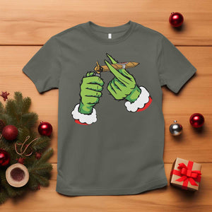 Pothead Christmas T Shirt Cannabis Weed Adult Christmas Party TS10 Military Green Print Your Wear