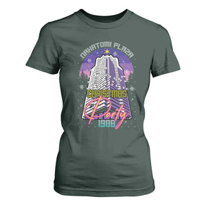 Nakatomi Plaza Christmas Party 1988 T Shirt For Women Funny 80's Movie Ugly Xmas Gift TS10 Dark Forest Green Print Your Wear