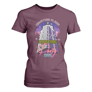 Nakatomi Plaza Christmas Party 1988 T Shirt For Women Funny 80's Movie Ugly Xmas Gift TS10 Maroon Print Your Wear