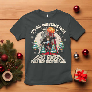 Christmas Nakatomi Plaza T Shirt Hans Gruber Xmas Party 2024 TS10 Dark Heather Print Your Wear