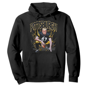 Vintage Pittsburgh Hoodie Retro Sports Fan Trump 47 Streetwear Bootleg TS10 Black Print Your Wear