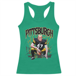 Vintage PFS Racerback Tank Top Retro Sports Fan Trump 47 Streetwear Bootleg TS10 Irish Green Print Your Wear