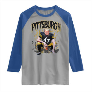 Vintage PFS Raglan Shirt Retro Sports Fan Trump 47 Streetwear Bootleg TS10 Sport Gray Royal Print Your Wear