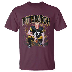 Vintage PFS T Shirt Retro Sports Fan Trump 47 Streetwear Bootleg TS10 Maroon Print Your Wear