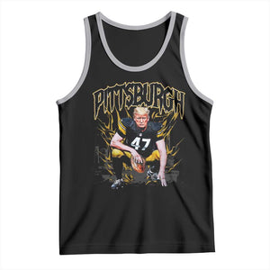 Vintage PFS Tank Top Retro Sports Fan Trump 47 Streetwear Bootleg TS10 Black Athletic Heather Print Your Wear