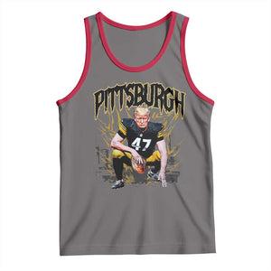 Vintage PFS Tank Top Retro Sports Fan Trump 47 Streetwear Bootleg TS10 Deep Heather Red Print Your Wear