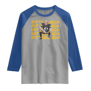 PFS Trump Football Raglan Shirt Vintage Athletic Sports Fan Game Day TS10 Sport Gray Royal Print Your Wear