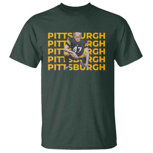 PFS Trump Football T Shirt Vintage Athletic Sports Fan Game Day TS10 Dark Forest Green Print Your Wear