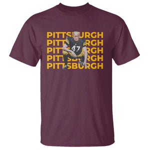 PFS Trump Football T Shirt Vintage Athletic Sports Fan Game Day TS10 Maroon Print Your Wear