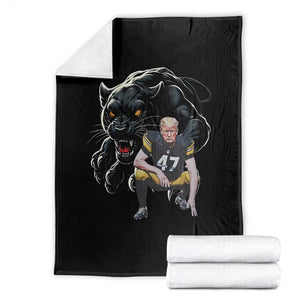 PFS Trump Football Throw Blanket Vintage Athletic Sports Fan Mascot Game Day TS10 Black Print Your Wear