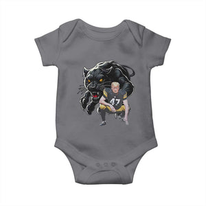 PFS Trump Football Baby Onesie Vintage Athletic Sports Fan Mascot Game Day TS10 Charcoal Print Your Wear