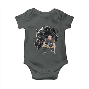 PFS Trump Football Baby Onesie Vintage Athletic Sports Fan Mascot Game Day TS10 Dark Heather Print Your Wear