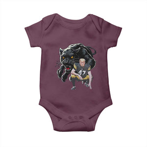 PFS Trump Football Baby Onesie Vintage Athletic Sports Fan Mascot Game Day TS10 Maroon Print Your Wear