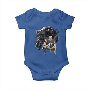 PFS Trump Football Baby Onesie Vintage Athletic Sports Fan Mascot Game Day TS10 Royal Blue Print Your Wear