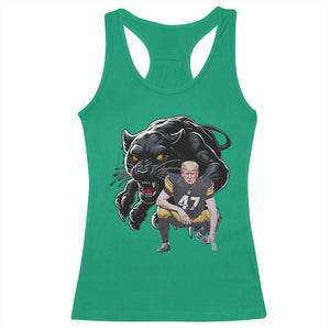 PFS Trump Football Racerback Tank Top Vintage Athletic Sports Fan Mascot Game Day TS10 Irish Green Print Your Wear