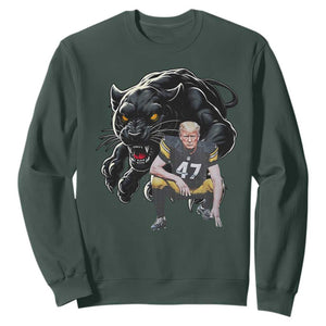 PFS Trump Football Sweatshirt Vintage Athletic Sports Fan Mascot Game Day TS10 Dark Forest Green Print Your Wear