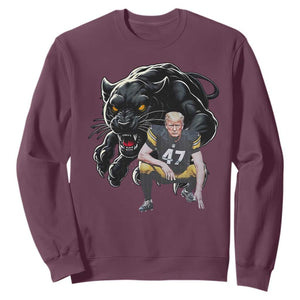PFS Trump Football Sweatshirt Vintage Athletic Sports Fan Mascot Game Day TS10 Maroon Print Your Wear