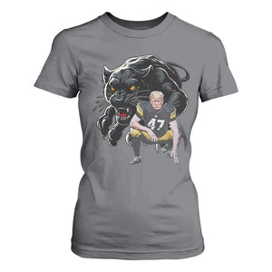 PFS Trump Football T Shirt For Women Vintage Athletic Sports Fan Mascot Game Day TS10 Charcoal Print Your Wear