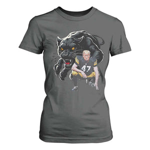PFS Trump Football T Shirt For Women Vintage Athletic Sports Fan Mascot Game Day TS10 Dark Heather Print Your Wear