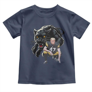 PFS Trump Football Toddler T Shirt Vintage Athletic Sports Fan Mascot Game Day TS10 Navy Print Your Wear