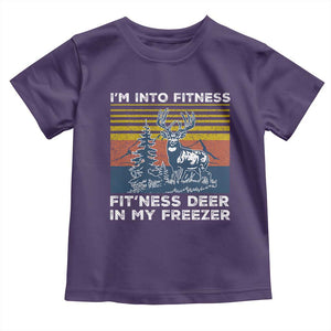 Hunting Toddler T Shirt I'm Into Fitness Fit'ness Deer In My Freezer Gift for Hunter TS10 Purple Print Your Wear