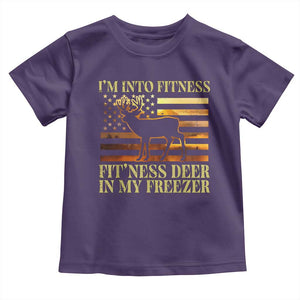 Hunting Toddler T Shirt I'm Into Fitness Fit'ness Deer In My Freezer American Flag TS10 Purple Print Your Wear