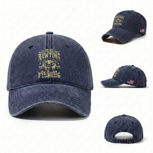 Fishing and Hunting Washed Cotton Baseball Cap I'm Not Always Thinking About Hunting Wildlife Deer Lover