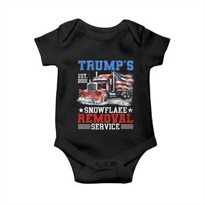 Support Trump Baby Onesie Funny Trump's Snowflake Removal Service 2024 US American Flag TS10 Black Print Your Wear