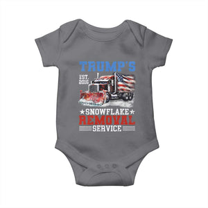 Support Trump Baby Onesie Funny Trump's Snowflake Removal Service 2024 US American Flag TS10 Charcoal Print Your Wear